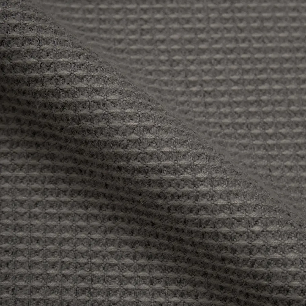 Фото 3 Ткань на отрез 1 м/п Меланж Жаккард премиум вафельная ширина ткани 100 см цвет коричневый