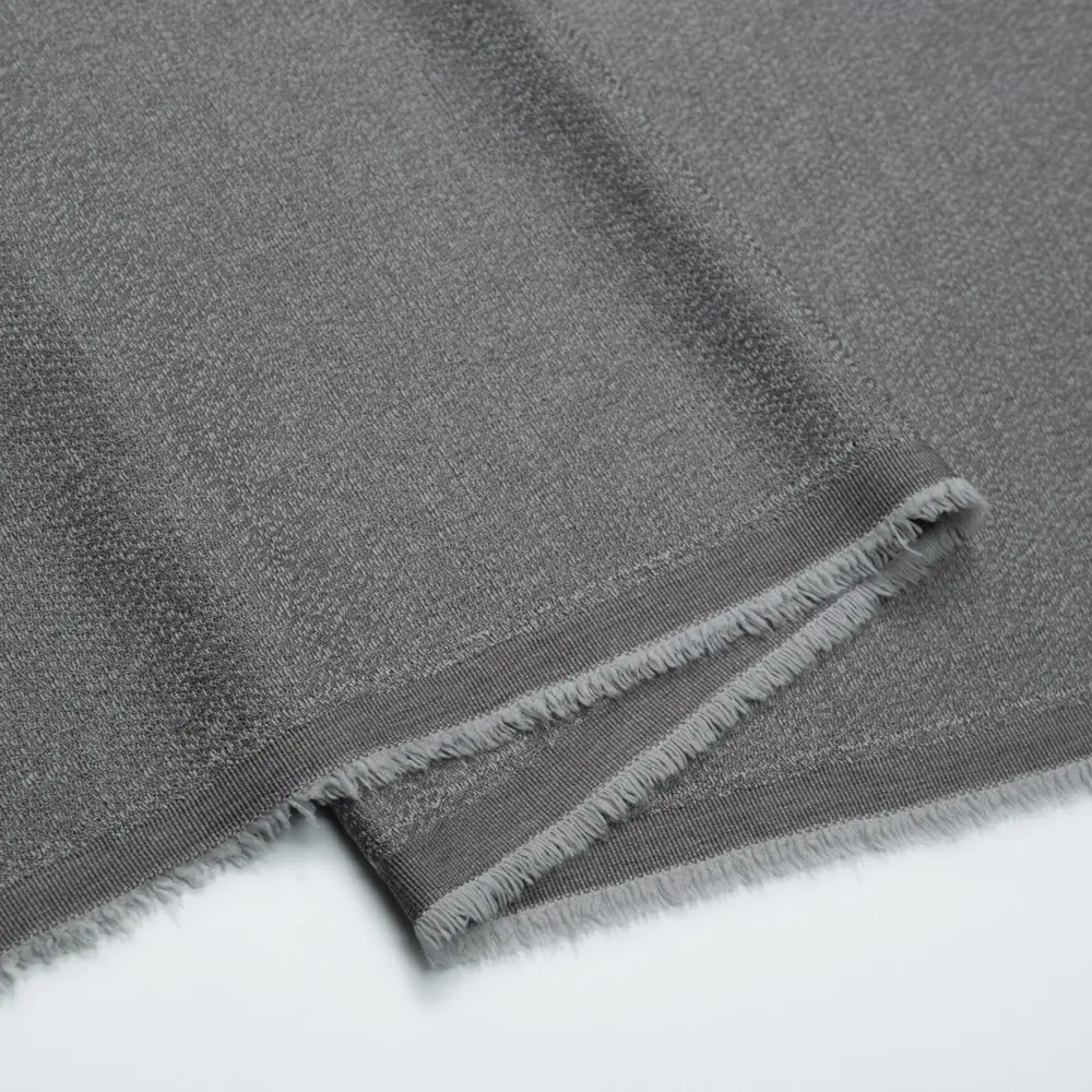 Фото 2 Ткань на отрез 1 м/п Меланж Fresco plain-06 Жаккард жаккард ширина ткани 100 см цвет серый / серебристый