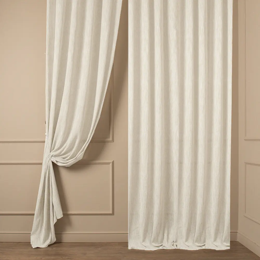 Фото Ткань на отрез 1 м/п Меланж Hemp-01 Букле сетка ширина ткани 100 см цвет бежевый