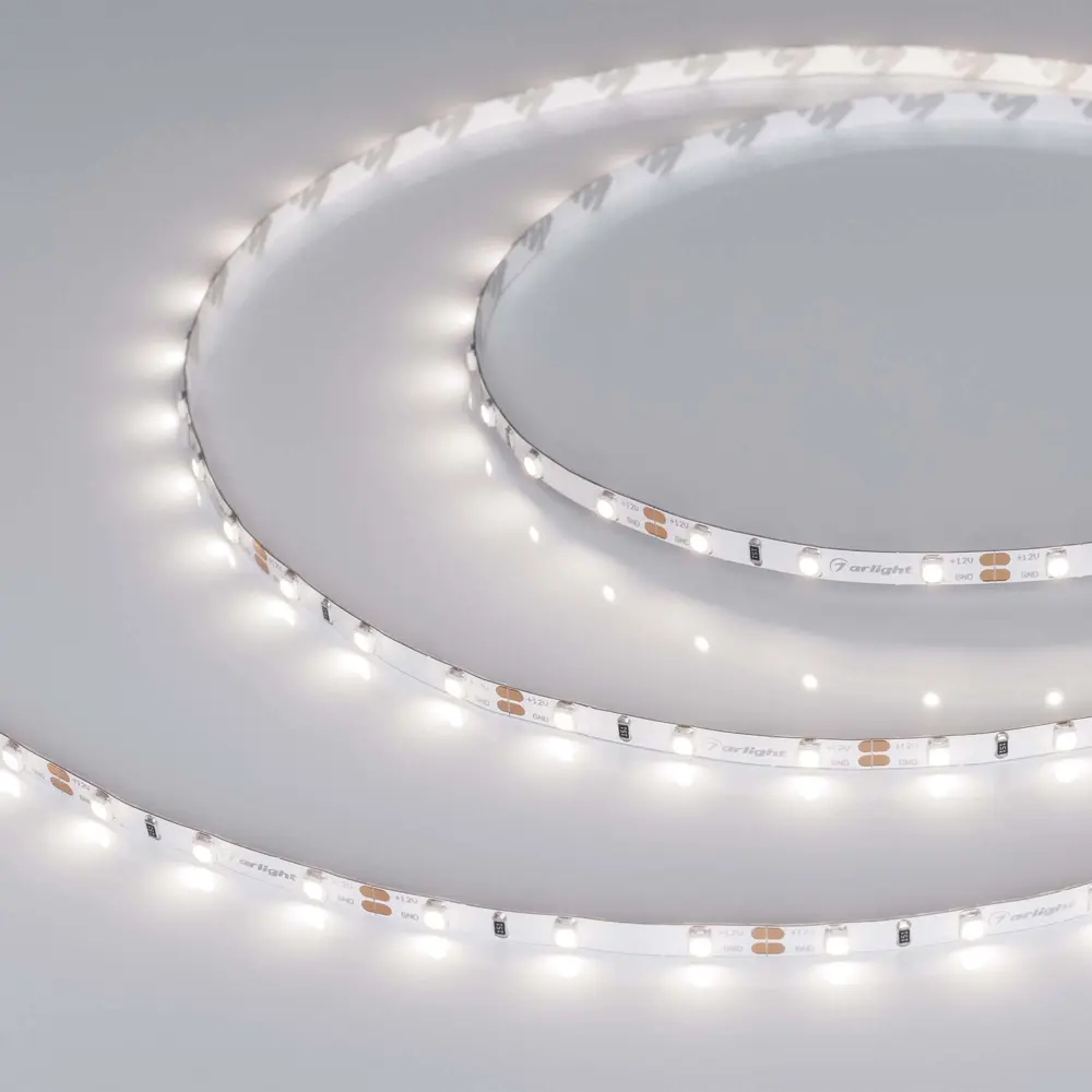 Фото 2 Светодиодная лента Arlight 028613 2 SMD 2835 60 диод/4 Вт/м 12 В IP20 5 м нейтральный белый свет