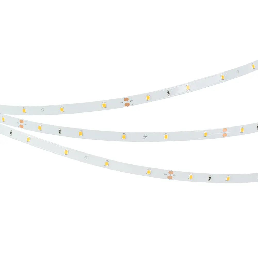 Фото 2 Светодиодная лента Arlight 019919 2 SMD 2835 30 диод/2.50 Вт/м 24 В IP20 5 м теплый белый свет
