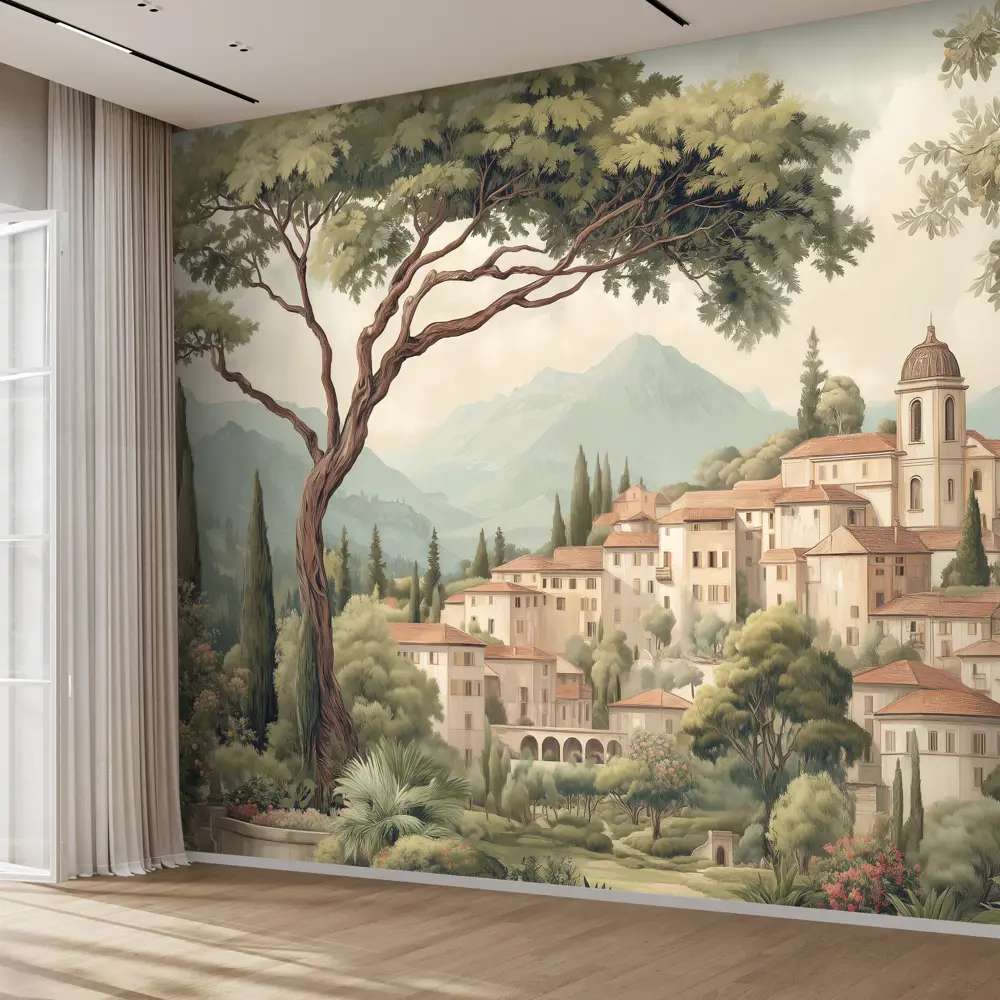 Фото Фотообои флизелиновые Postermarket Город в горах 400x270 см Фото Фотообои флизелиновые Postermarket Город в горах 400x270 см