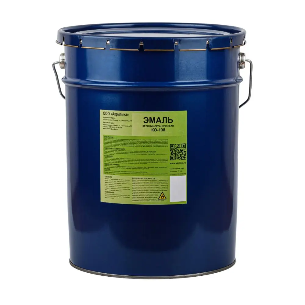 Фото Эмаль Tyumterm КО-198 матовая зеленая 20 кг