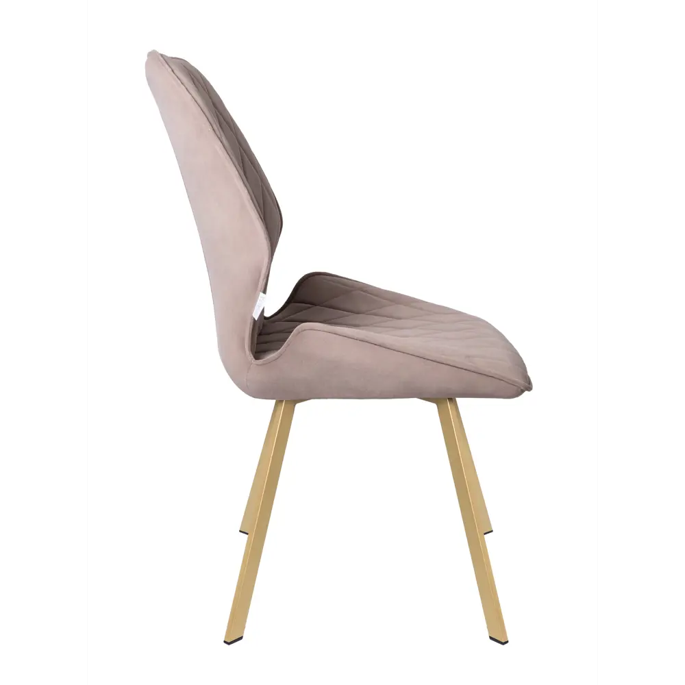 Фото 3 Стулья для кухни Ostin La alta 2 шт со спинкой мягкие обеденные серо-бежевый ножки шампань квадратные Фото 3 Стулья для кухни Ostin La alta 2 шт со спинкой мягкие обеденные серо-бежевый ножки шампань квадратные