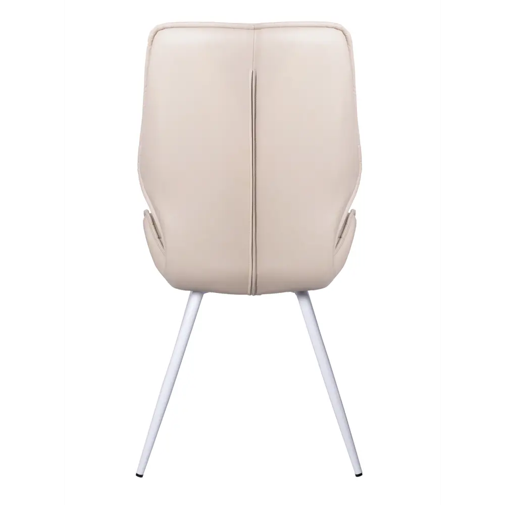 Фото 5 Стулья для кухни Ostin La alta 2 шт со спинкой мягкие обеденные кремовый ножки белые круглые Фото 5 Стулья для кухни Ostin La alta 2 шт со спинкой мягкие обеденные кремовый ножки белые круглые