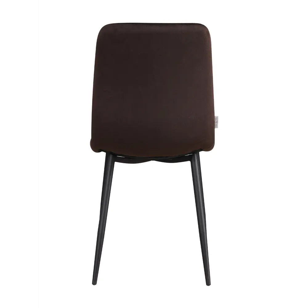 Фото 3 Стул Laos для кухни La alta обеденного стола столовой шоколадно-коричневый велюр ножки черные Фото 3 Стул Laos для кухни La alta обеденного стола столовой шоколадно-коричневый велюр ножки черные