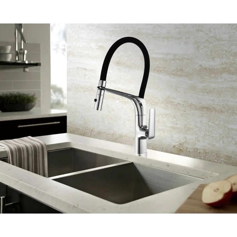 Фото Смеситель для кухни Vincea VKF-115CH гибкий излив 20.5 см цвет хром Фото Смеситель для кухни Vincea VKF-115CH гибкий излив 20.5 см цвет хром