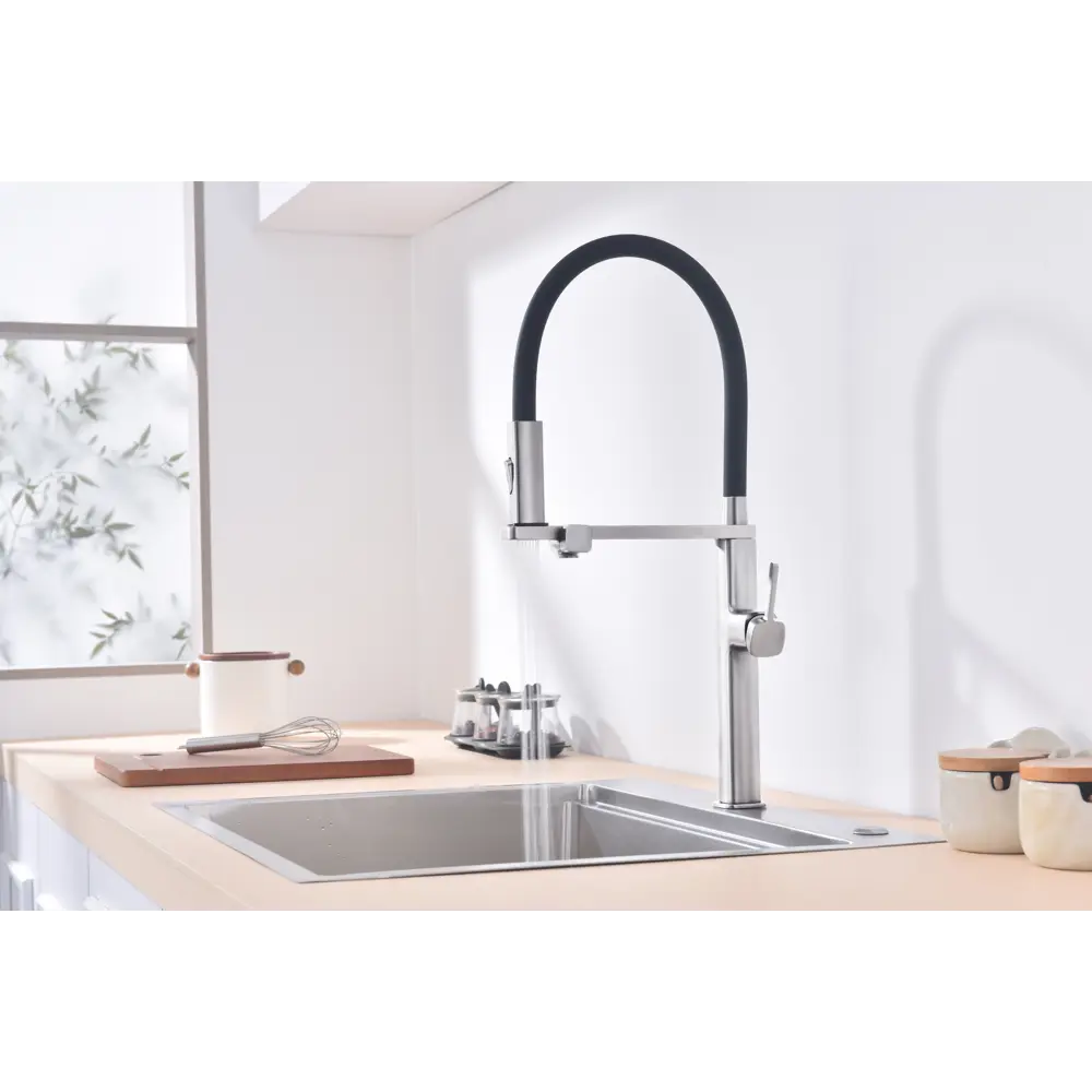 Фото 3 Смеситель для кухни Vincea VKF-119CH гибкий излив 26.3 см цвет хром