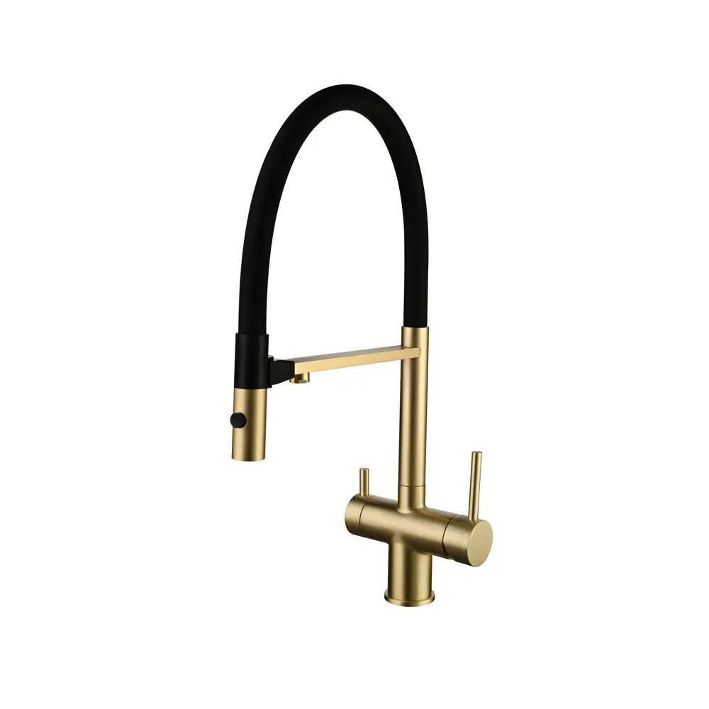 Фото 8 Смеситель для кухни Vincea VKF-120BG гибкий излив 19 см цвет брашированное золото Фото 8 Смеситель для кухни Vincea VKF-120BG гибкий излив 19 см цвет брашированное золото