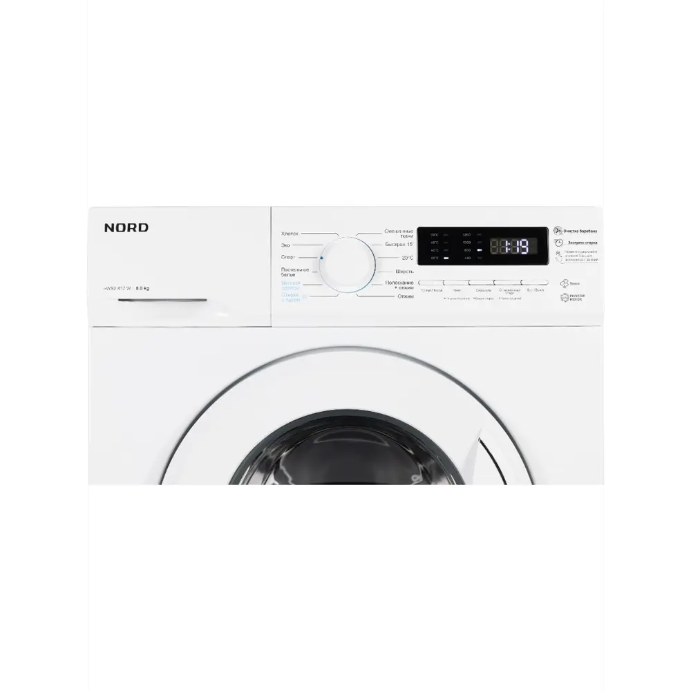 Фото 12 Стиральная машина Nord I-ws2 812 w 59.5x85x48 см 8 кг цвет белый матовый