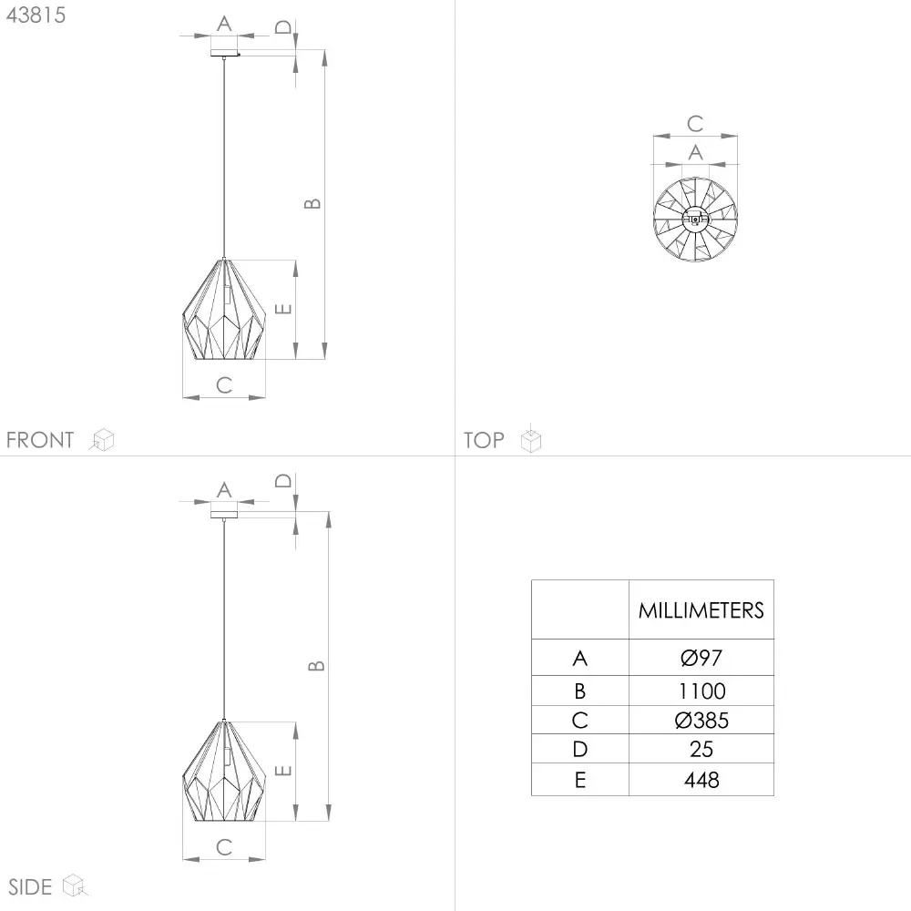 Фото 4 Светильник подвесной Eglo Carlton 43815 1 лампа 3 м² цвет золотой Фото 4 Светильник подвесной Eglo Carlton 43815 1 лампа 3 м² цвет золотой