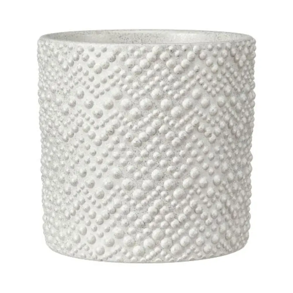 Фото Кашпо Бисер Композит d 15 см 14.9 см 1.82 л бетон белый