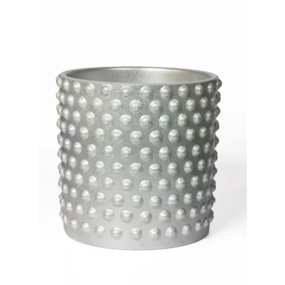Фото Кашпо Драже Композит d 15 см 14.9 см 1.82л бетон серый/серебристый
