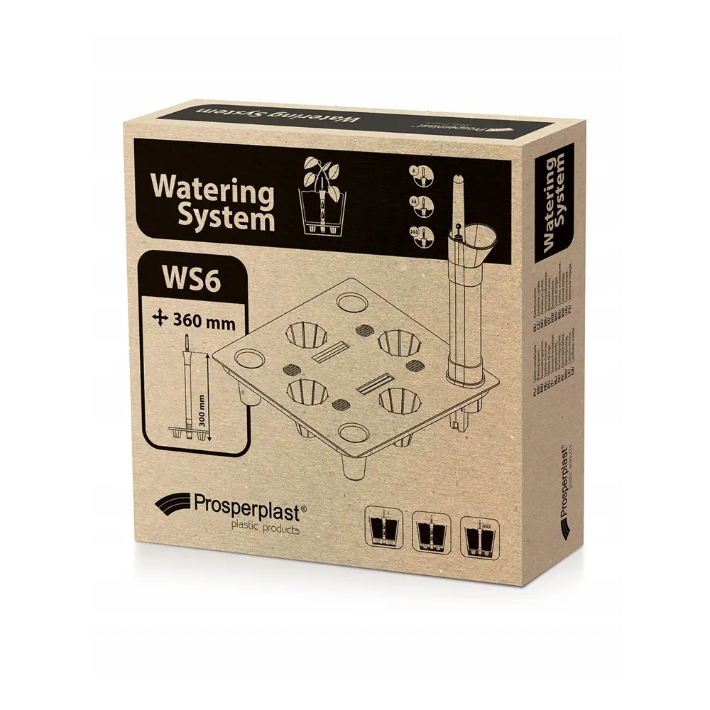 Фото 5 Кашпо Furu square Prosperplast d 39.5 см 75.5 см 91.5 л пластик серый/серебристый