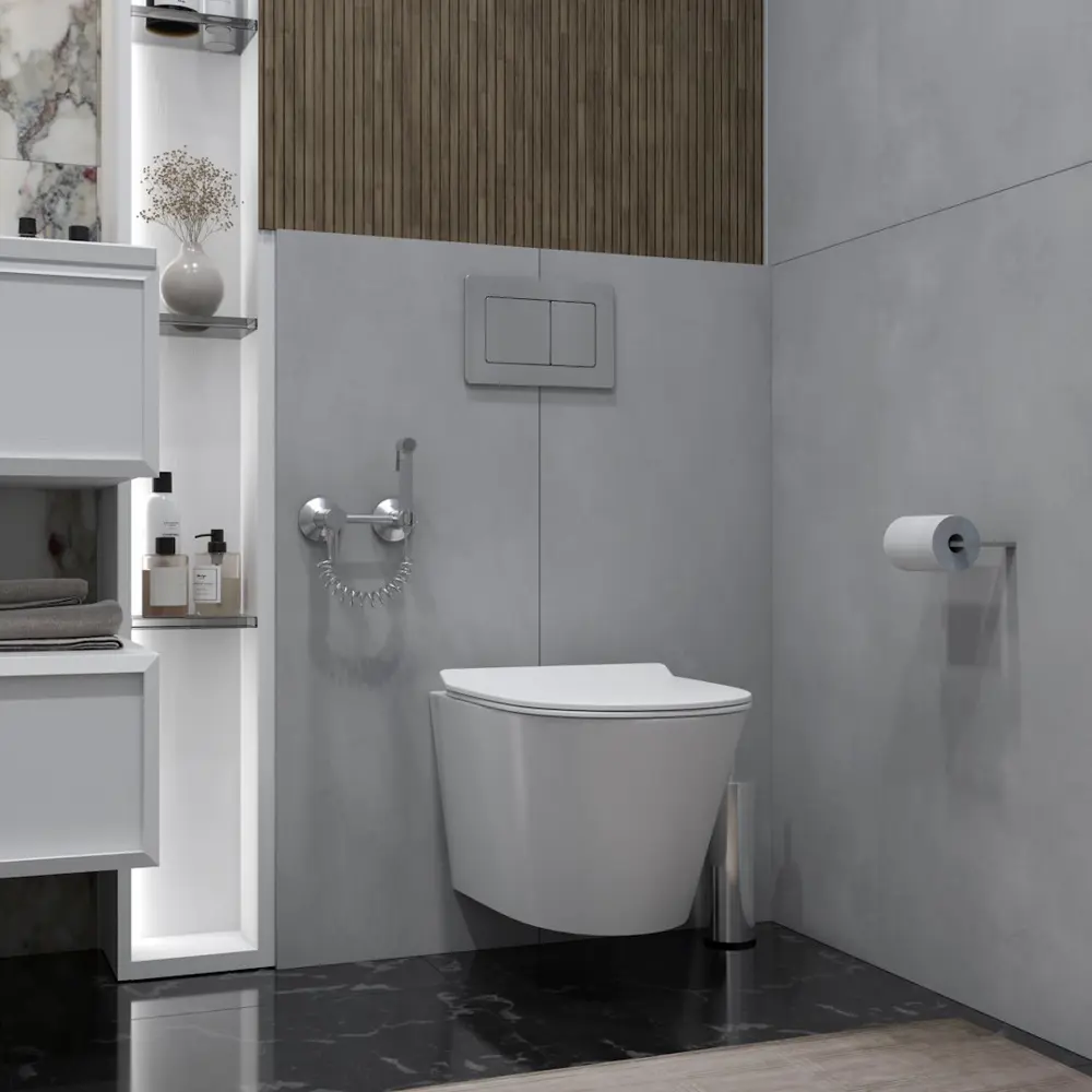 Фото 12 Унитаз подвесной Teymi T40225 Tornado безободковый с сиденьем микролифт