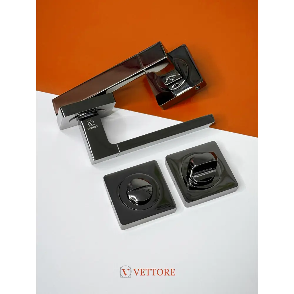 Фото 8 Ручка дверная межкомнатная Vettore R06.081 BN + фиксатор BK 0605 черный никель Фото 8 Ручка дверная межкомнатная Vettore R06.081 BN + фиксатор BK 0605 черный никель