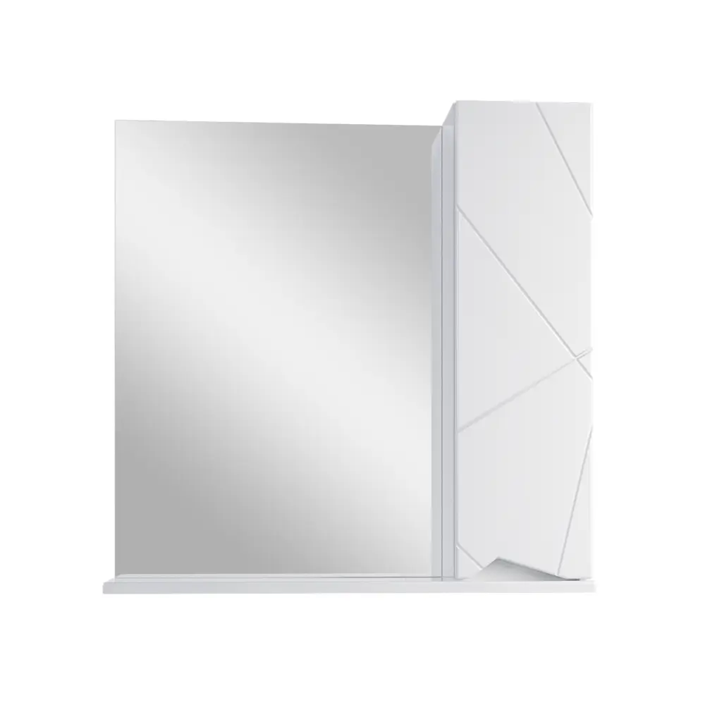 Фото Зеркальный шкафчик в ванную Ruvann Yuton 70 цвет белый Фото Зеркальный шкафчик в ванную Ruvann Yuton 70 цвет белый