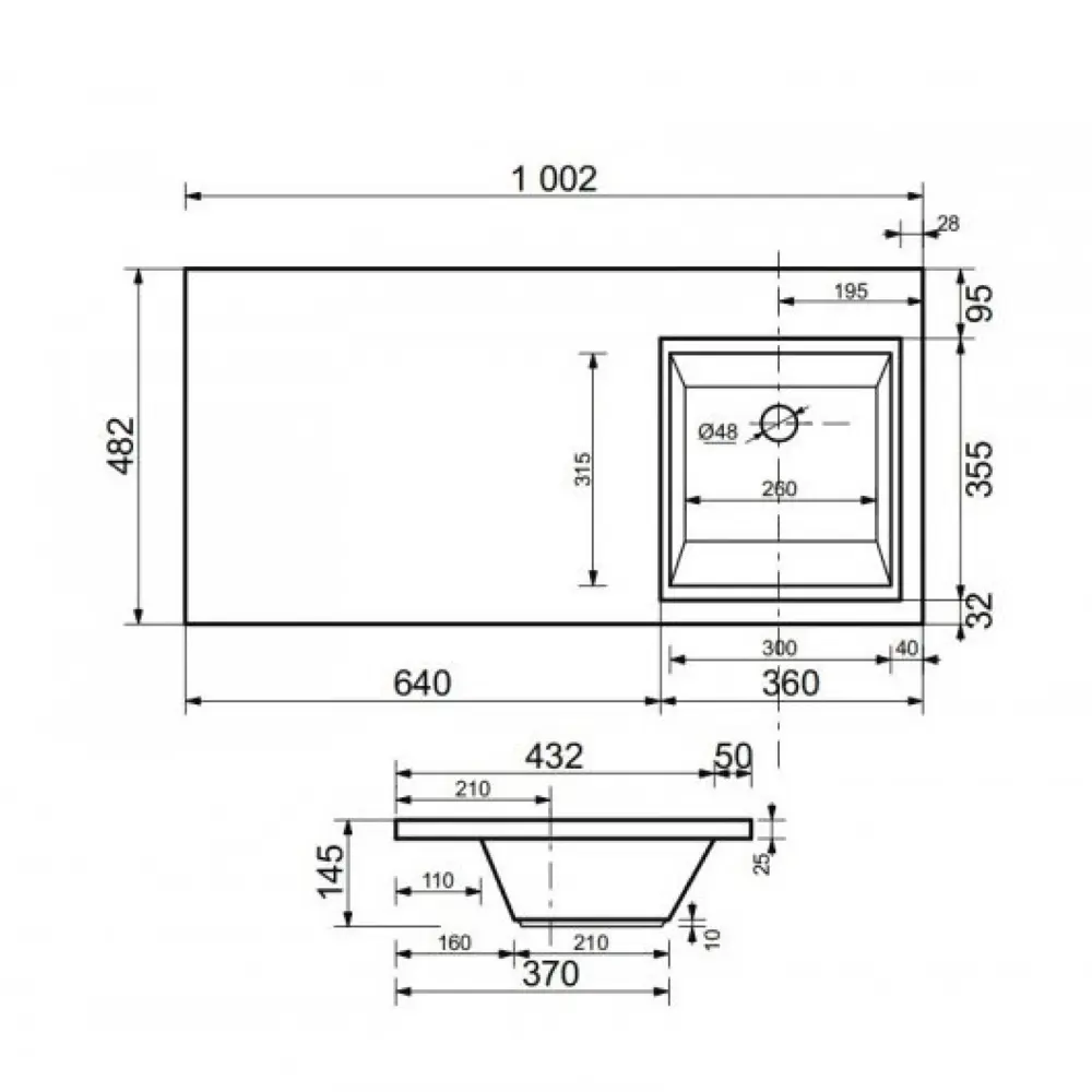 Фото 9 Тумба с раковиной RUVANN VIRTA 40 раковина Даллас 100 правый в ванную напольная цвет дуб вотан, графит софт