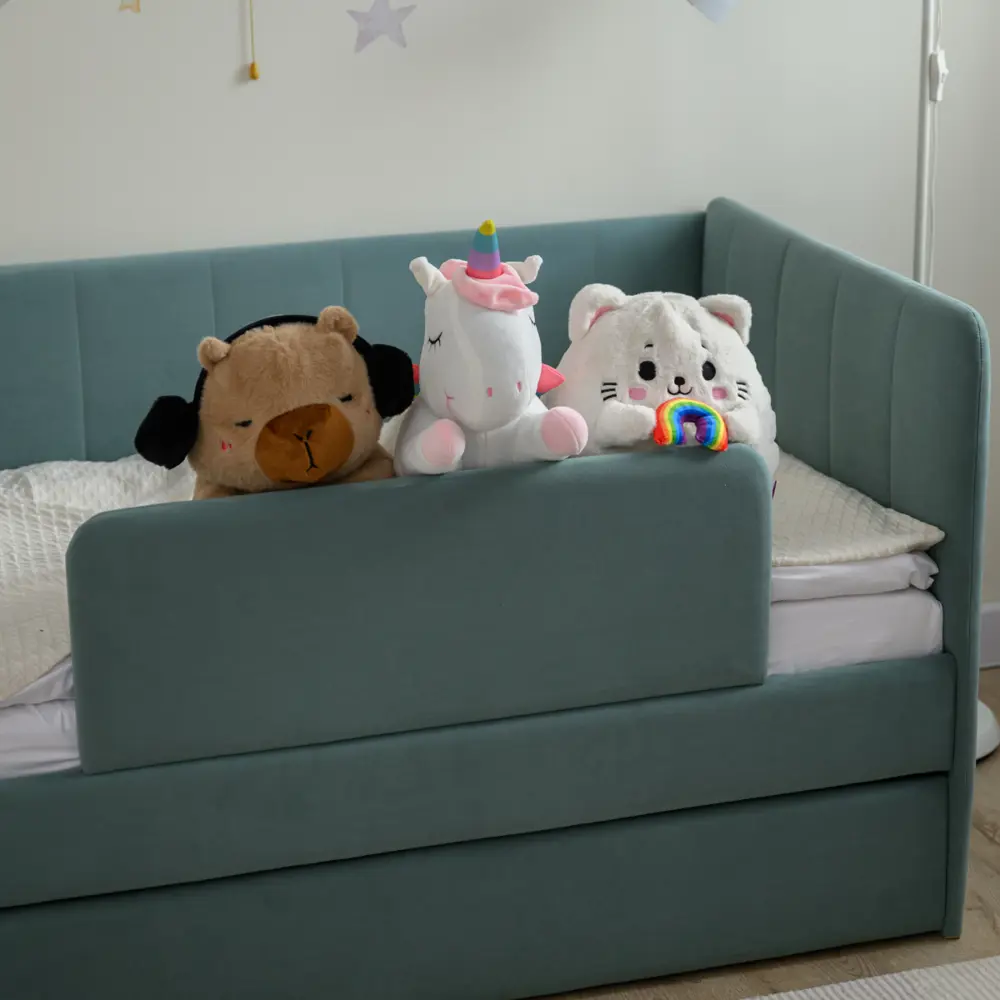 Фото 6 Кровать-тахта Romack Polly с матрасом 87x80x188 см ДСП цвет мятный