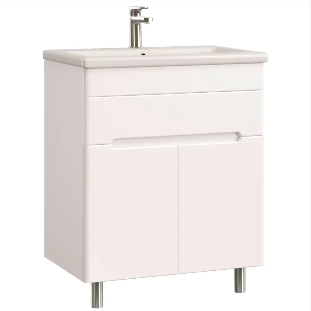 Фото 6 Тумба под раковину RUVANN NIKA 70 в ванную напольная цвет белый Фото 6 Тумба под раковину RUVANN NIKA 70 в ванную напольная цвет белый