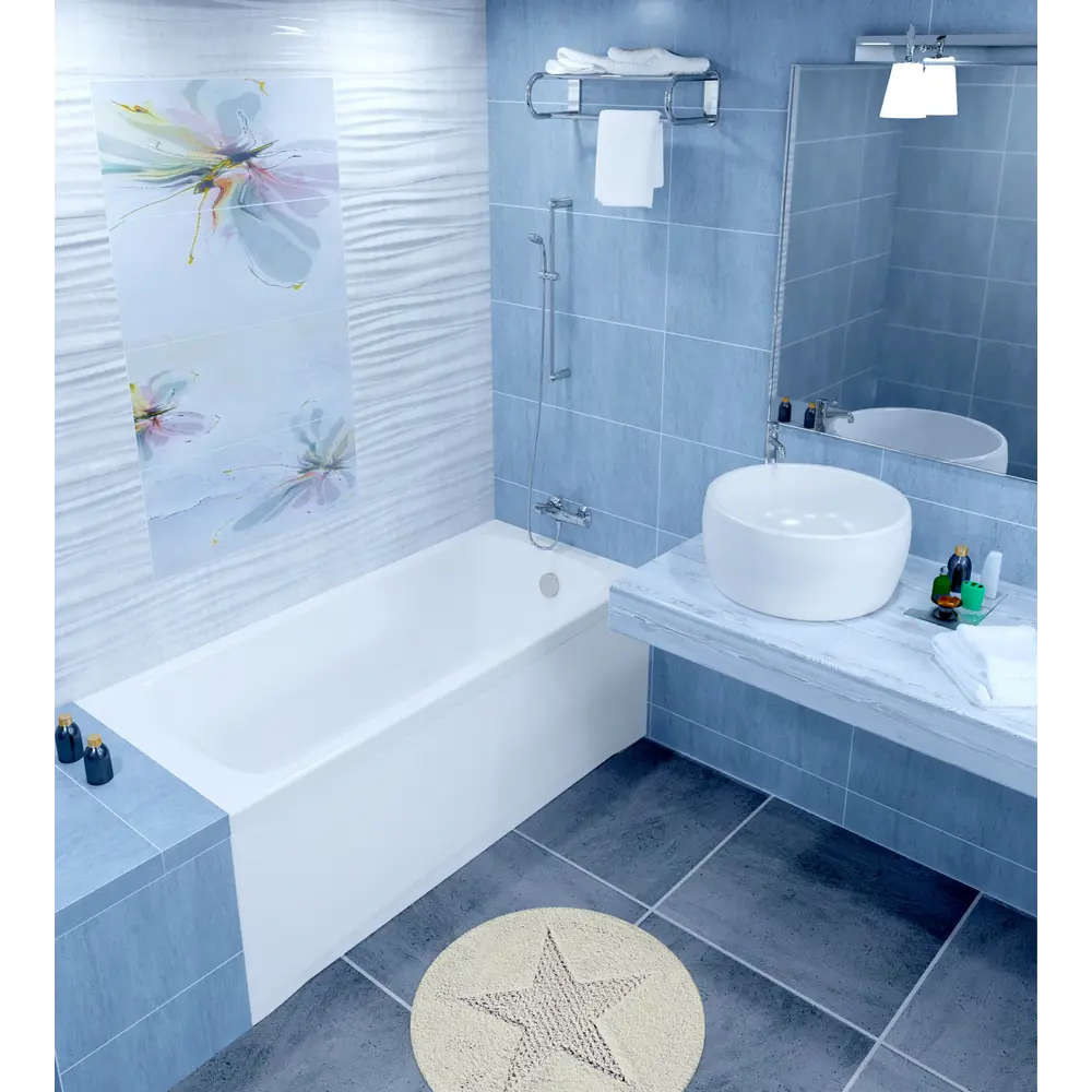 Фото 9 Прямоугольная ванна 1Acreal Gamma Щ0000025829 абс/пмма 140x70см