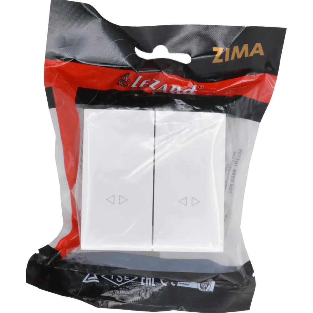 Фото 5 Переключатель промежуточный встраиваемый Lezard Zima 2 клавиши цвет белый Фото 5 Переключатель промежуточный встраиваемый Lezard Zima 2 клавиши цвет белый