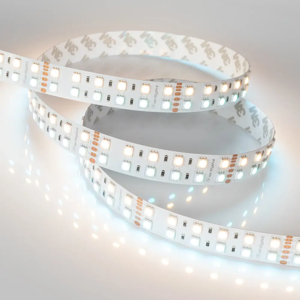 Фото 5 Светодиодная лента Arlight Arlt_018144_2 144 диод/м 32 Вт/м 24 В IP20 5 м белый, изменение цвета rgb свет Фото 5 Светодиодная лента Arlight Arlt_018144_2 144 диод/м 32 Вт/м 24 В IP20 5 м белый, изменение цвета rgb свет