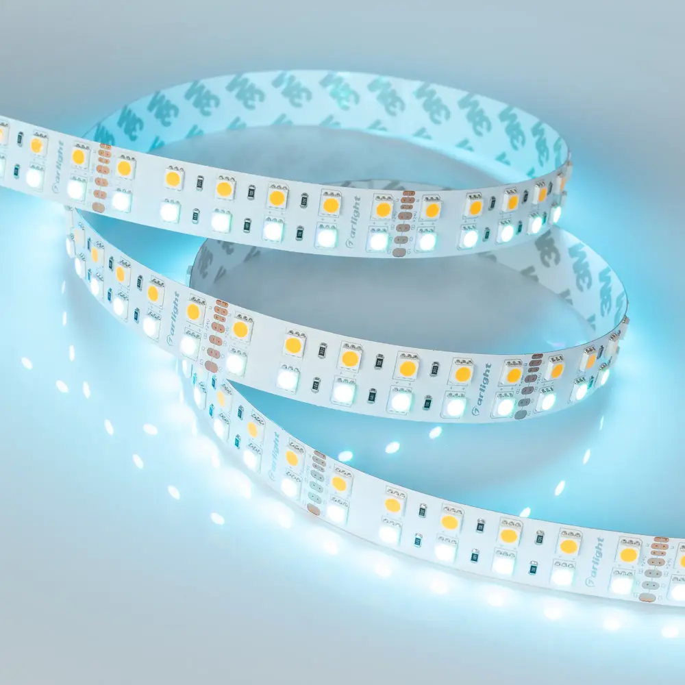 Фото 7 Светодиодная лента Arlight Arlt_018144_2 144 диод/м 32 Вт/м 24 В IP20 5 м белый, изменение цвета rgb свет Фото 7 Светодиодная лента Arlight Arlt_018144_2 144 диод/м 32 Вт/м 24 В IP20 5 м белый, изменение цвета rgb свет