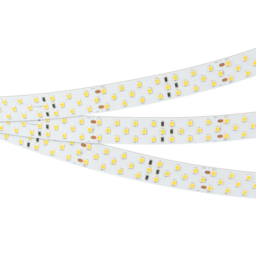 Фото 3 Светодиодная лента Arlight Arlt_025156_2 252 диод/м 27 Вт/м 24 В IP20 5 м теплый белый свет Фото 3 Светодиодная лента Arlight Arlt_025156_2 252 диод/м 27 Вт/м 24 В IP20 5 м теплый белый свет