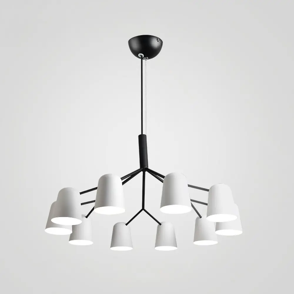 Фото Люстра подвесная Imperiumloft Skym Impr_203499-26 10 ламп 20 м² цвет белый/черный Фото Люстра подвесная Imperiumloft Skym Impr_203499-26 10 ламп 20 м² цвет белый/черный