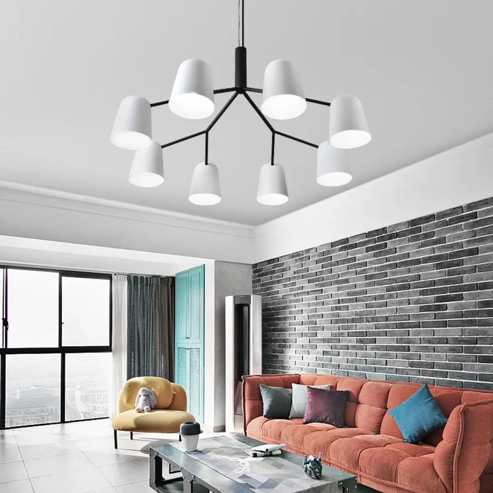 Фото 9 Люстра подвесная Imperiumloft Skym Impr_203499-26 10 ламп 20 м² цвет белый/черный Фото 9 Люстра подвесная Imperiumloft Skym Impr_203499-26 10 ламп 20 м² цвет белый/черный