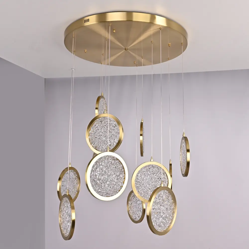 Фото 7 Люстра подвесная светодиодная Imperiumloft Мун lighting collection d70 Impr_192915-26 60 м² белый свет цвет прозрачный/золотой Фото 7 Люстра подвесная светодиодная Imperiumloft Мун lighting collection d70 Impr_192915-26 60 м² белый свет цвет прозрачный/золотой