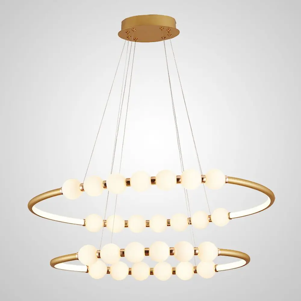 Фото Люстра подвесная светодиодная Imperiumloft Access ch Impr_194916-23 30 м² белый свет цвет белый/латунь