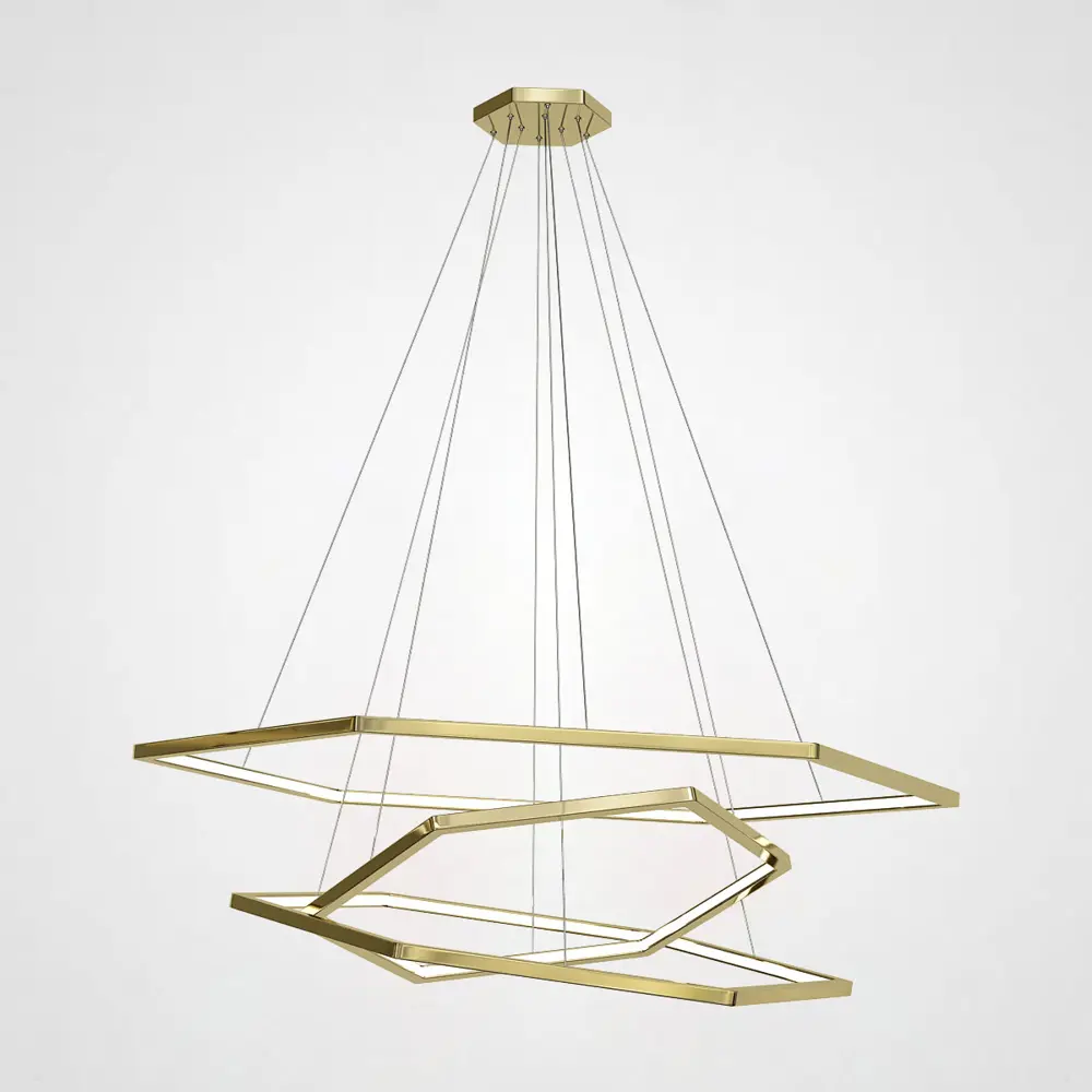 Фото Люстра подвесная светодиодная Imperiumloft Vesanto cameron Impr_207817-22 90 м² белый свет цвет золотой