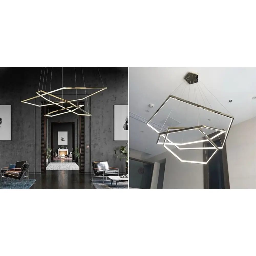 Фото 2 Люстра подвесная светодиодная Imperiumloft Vesanto cameron Impr_207817-22 90 м² белый свет цвет золотой