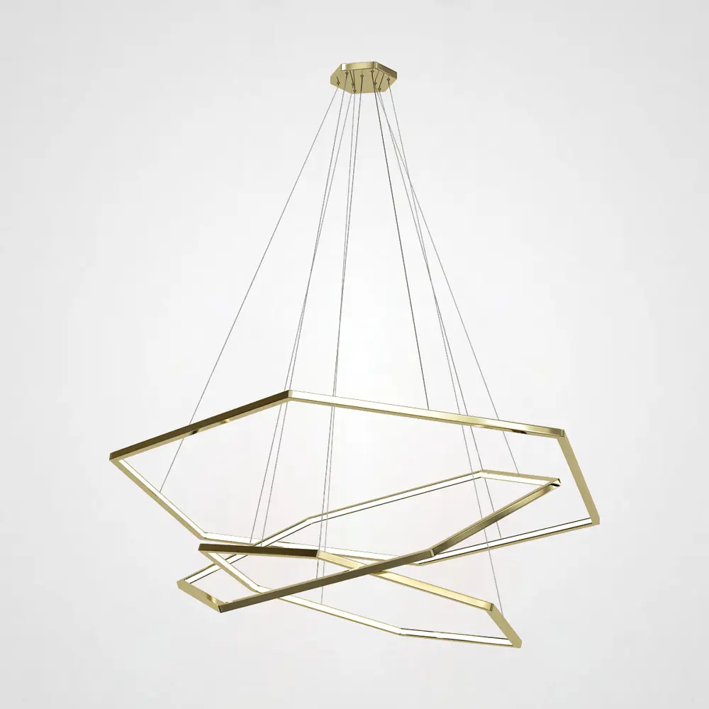 Фото Люстра подвесная светодиодная Imperiumloft Vesanto cameron Impr_207818-22 116 м² белый свет цвет золотой