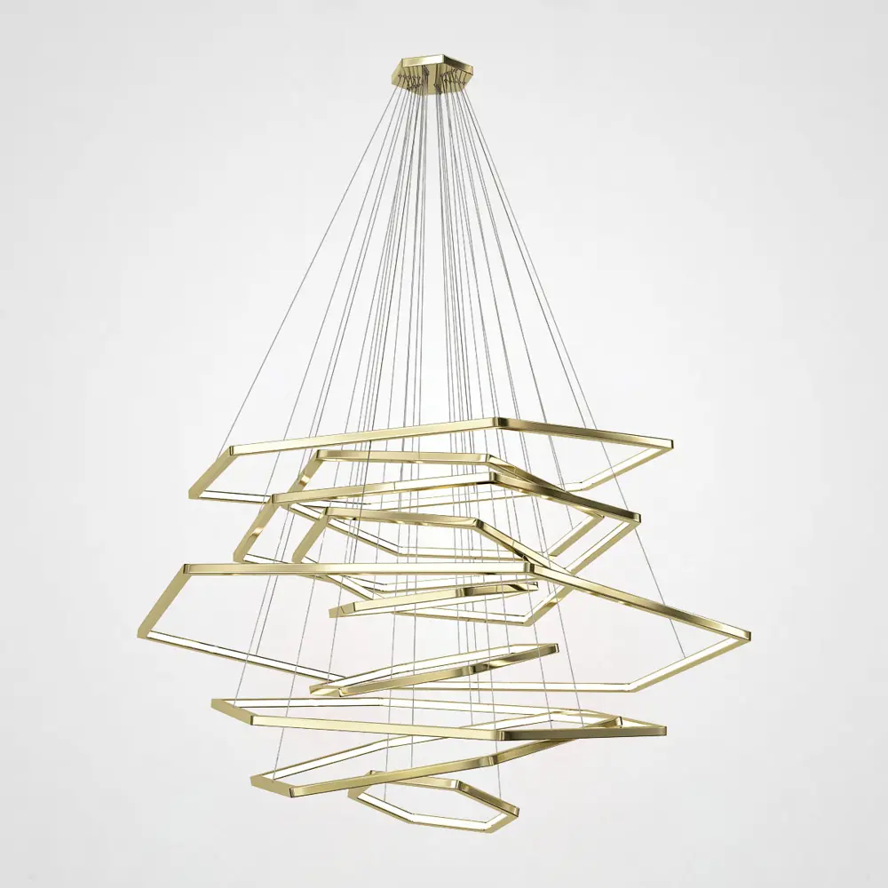 Фото Люстра подвесная светодиодная Imperiumloft Vesanto cameron Impr_207819-22 120 м² белый свет цвет золотой