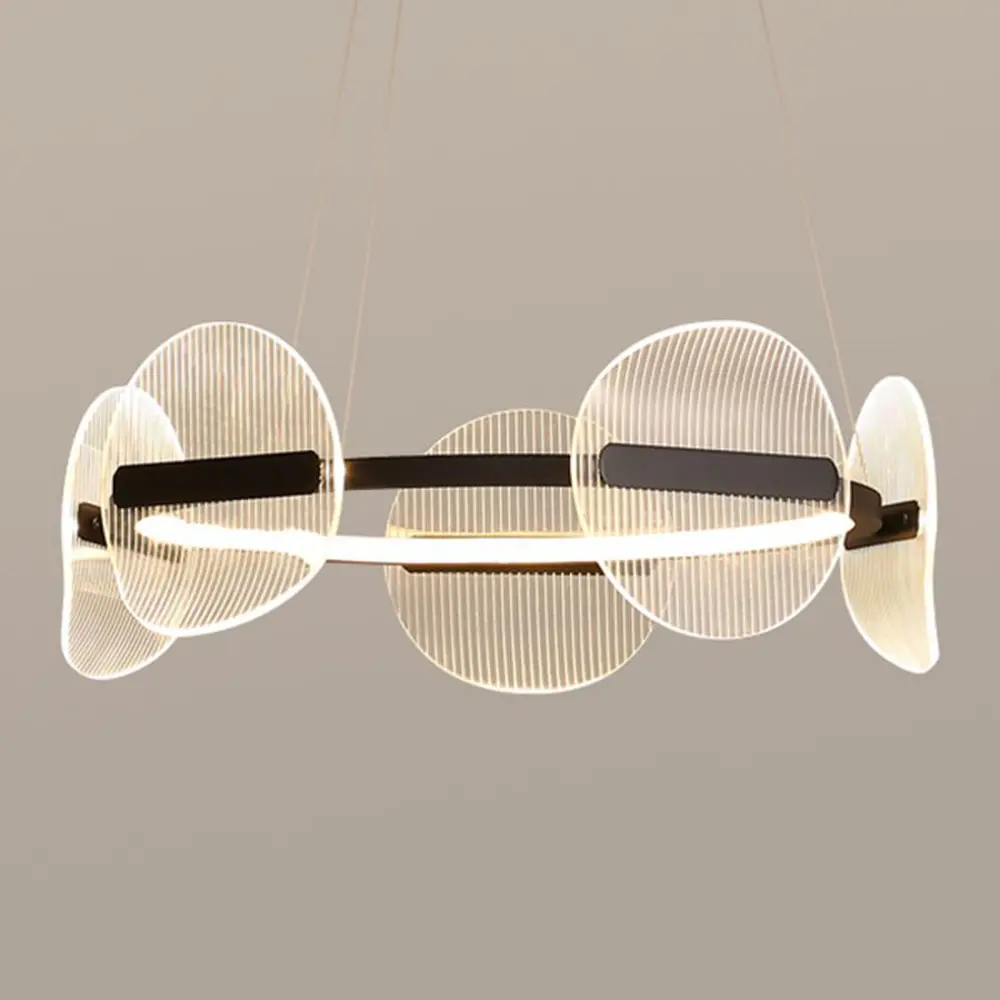 Фото Люстра подвесная светодиодная Imperiumloft Helse 220005-23 7 м² белый свет цвет прозрачный, черный