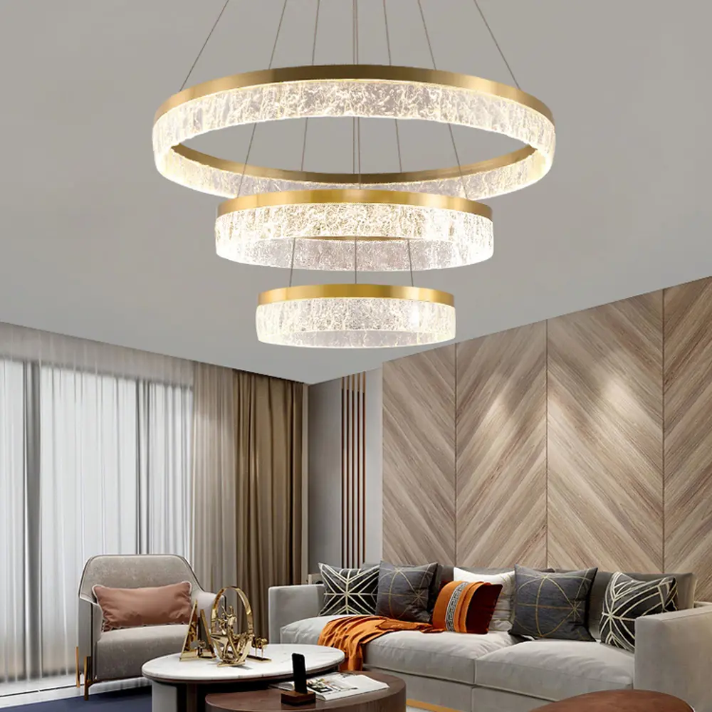 Фото 11 Люстра подвесная светодиодная Imperiumloft Sabina 220100-23 8 м² белый свет цвет прозрачный, латунь