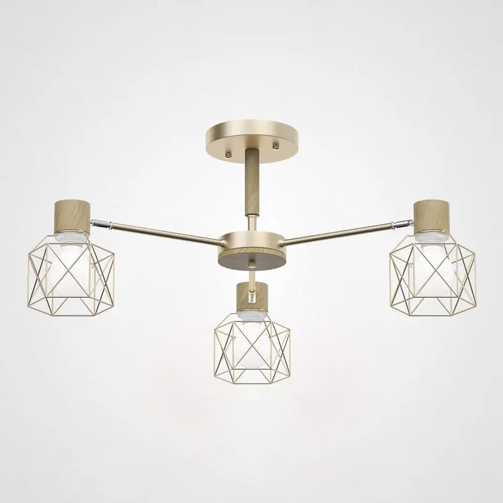 Фото Люстра потолочная Imperiumloft Corf b3 Impr_189486-26 3 лампы 9 м² цвет бежевый