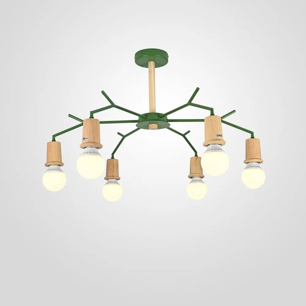 Фото Люстра потолочная Imperiumloft Les color Impr_220506-23 6 ламп 18 м² цвет коричневый, зеленый Фото Люстра потолочная Imperiumloft Les color Impr_220506-23 6 ламп 18 м² цвет коричневый, зеленый