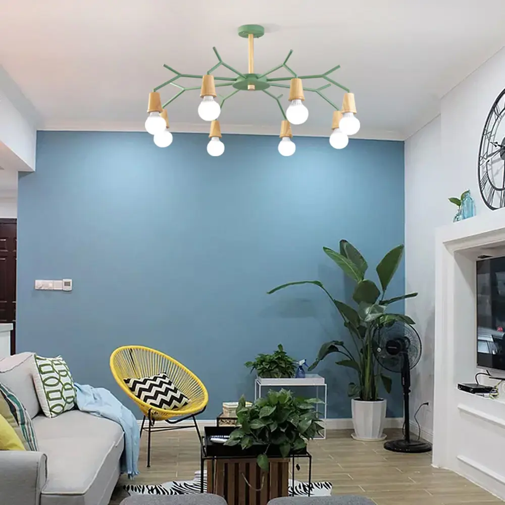 Фото 11 Люстра потолочная Imperiumloft Les color Impr_220507-23 8 ламп 24 м² цвет коричневый, зеленый Фото 11 Люстра потолочная Imperiumloft Les color Impr_220507-23 8 ламп 24 м² цвет коричневый, зеленый