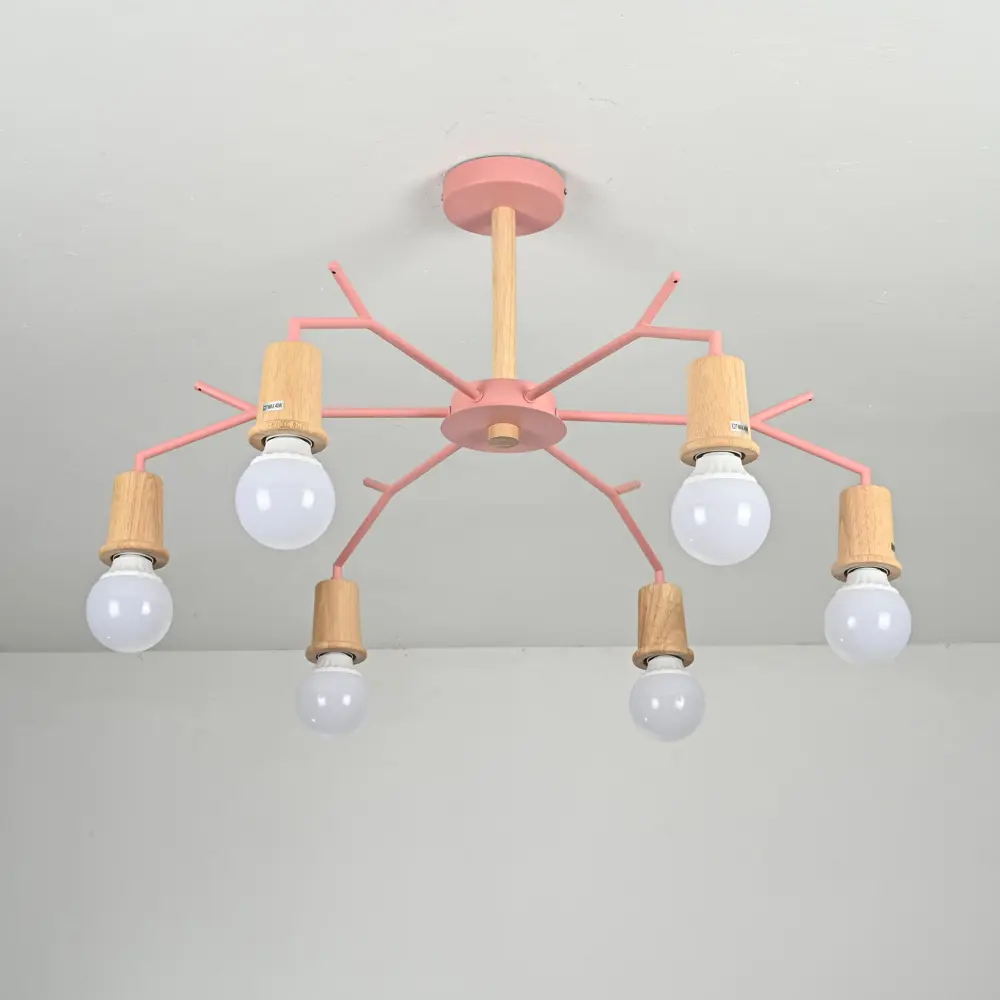 Фото 6 Люстра потолочная Imperiumloft Les color Impr_220512-23 6 ламп 18 м² цвет коричневый, розовый Фото 6 Люстра потолочная Imperiumloft Les color Impr_220512-23 6 ламп 18 м² цвет коричневый, розовый