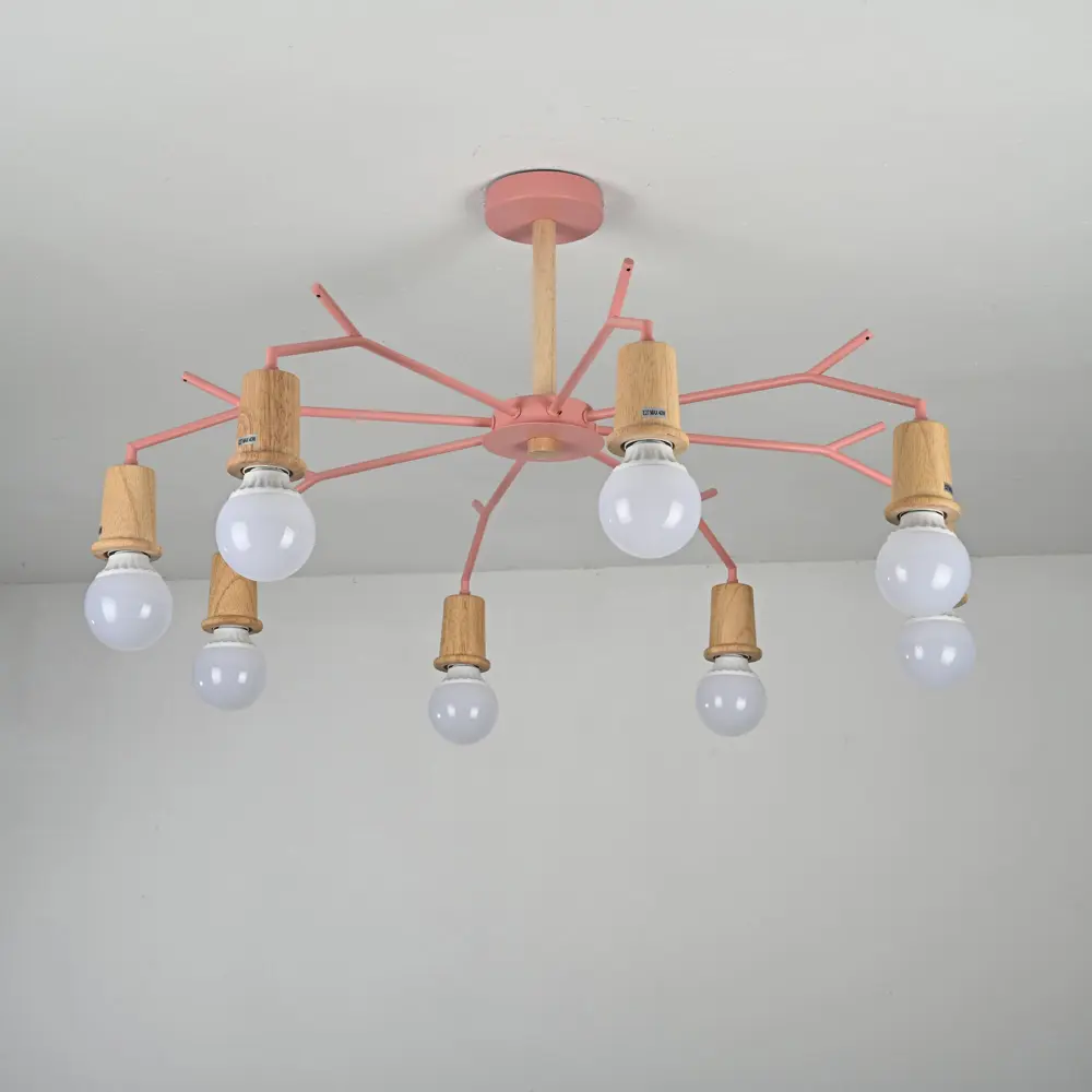 Фото 7 Люстра потолочная Imperiumloft Les color Impr_220513-23 8 ламп 24 м² цвет коричневый, розовый Фото 7 Люстра потолочная Imperiumloft Les color Impr_220513-23 8 ламп 24 м² цвет коричневый, розовый