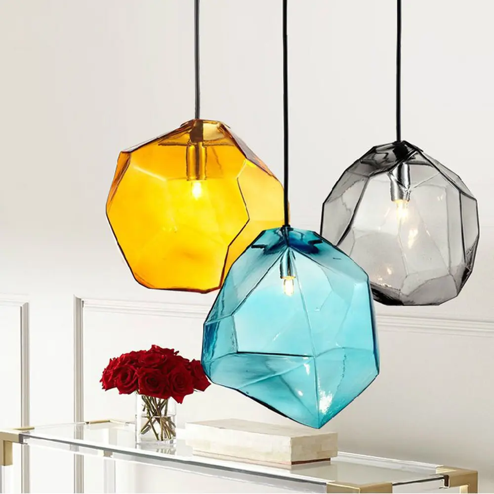 Фото 11 Светильник подвесной Imperiumloft Color ice cube pendant jevio янтарный Impr_178463-26 1 лампа 2 м² цвет черный/янтарный