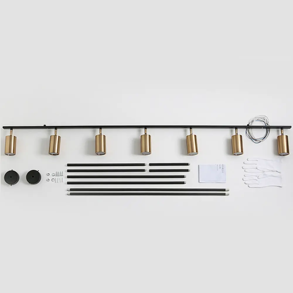 Фото 17 Светильник подвесной Imperiumloft Long john Impr_101742-26 5 ламп 7 м² цвет прозрачный/черный/латунь