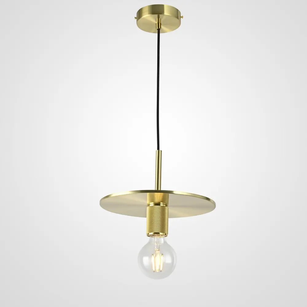 Фото Светильник подвесной Imperiumloft Rh utilitaire disk shade pendant Impr_123643-22 1 лампа 3 м² цвет латунь