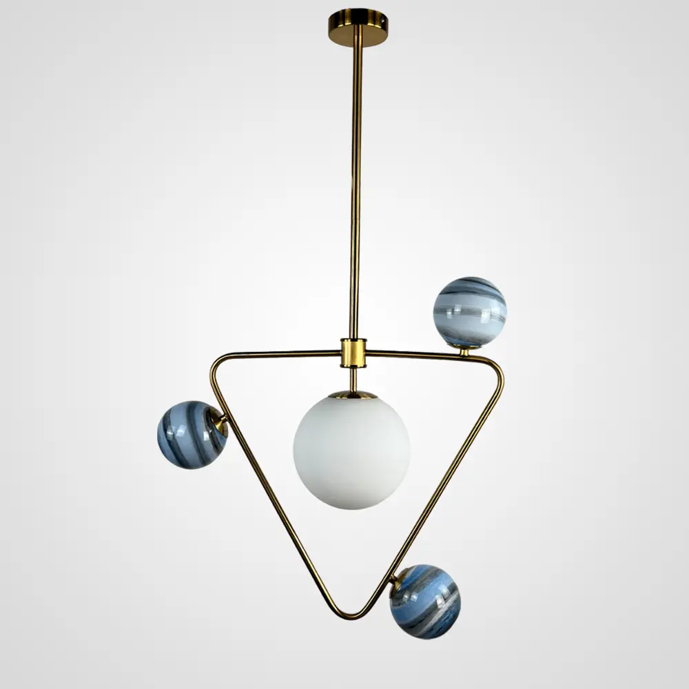 Фото Светильник подвесной Imperiumloft Cosmogony Impr_151873-26 4 лампы 5 м² цвет белый/синий/коричневый/золотой Фото Светильник подвесной Imperiumloft Cosmogony Impr_151873-26 4 лампы 5 м² цвет белый/синий/коричневый/золотой