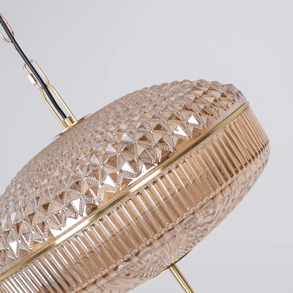 Фото 10 Светильник подвесной Imperiumloft Ample01 Impr_167806-26 6 ламп 18 м² цвет прозрачный/золотой/янтарный