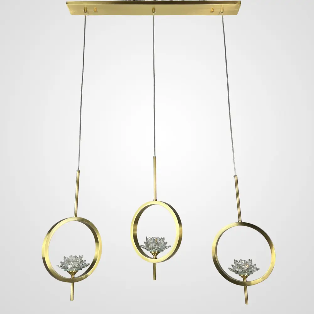 Фото 6 Светильник подвесной Imperiumloft Lotos Impr_177900-26 3 ламп 6 м² цвет прозрачный, латунь Фото 6 Светильник подвесной Imperiumloft Lotos Impr_177900-26 3 ламп 6 м² цвет прозрачный, латунь